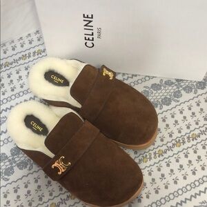 Celine Brown Suede Women's Sandals